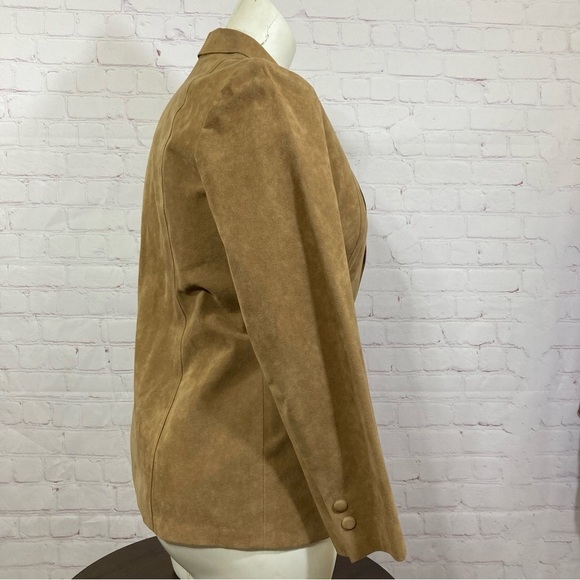 SUEDE LEATHER JACKET 90s Y2K vintage fashion size Small - Picture 4 of 13